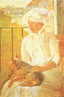 Mary Cassatt Woman with Dog  ghgh China oil painting art